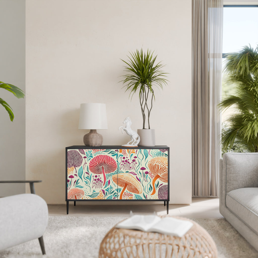 FUNGUS FANTASY 2-Door Sideboard in Black Finish