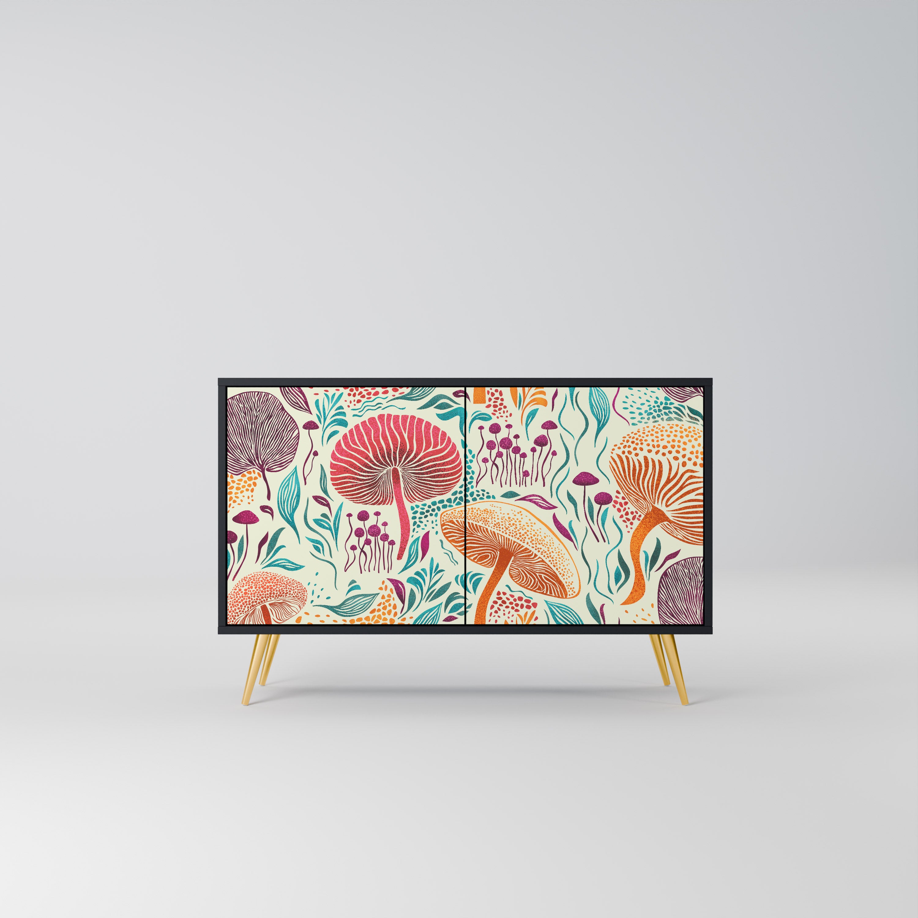 FUNGUS FANTASY 2-Door Sideboard in Black Finish