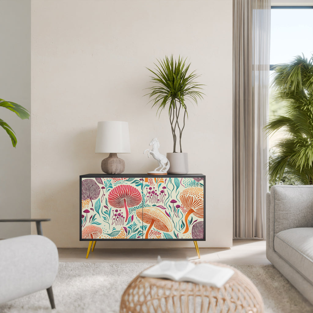 FUNGUS FANTASY 2-Door Sideboard in Black Finish