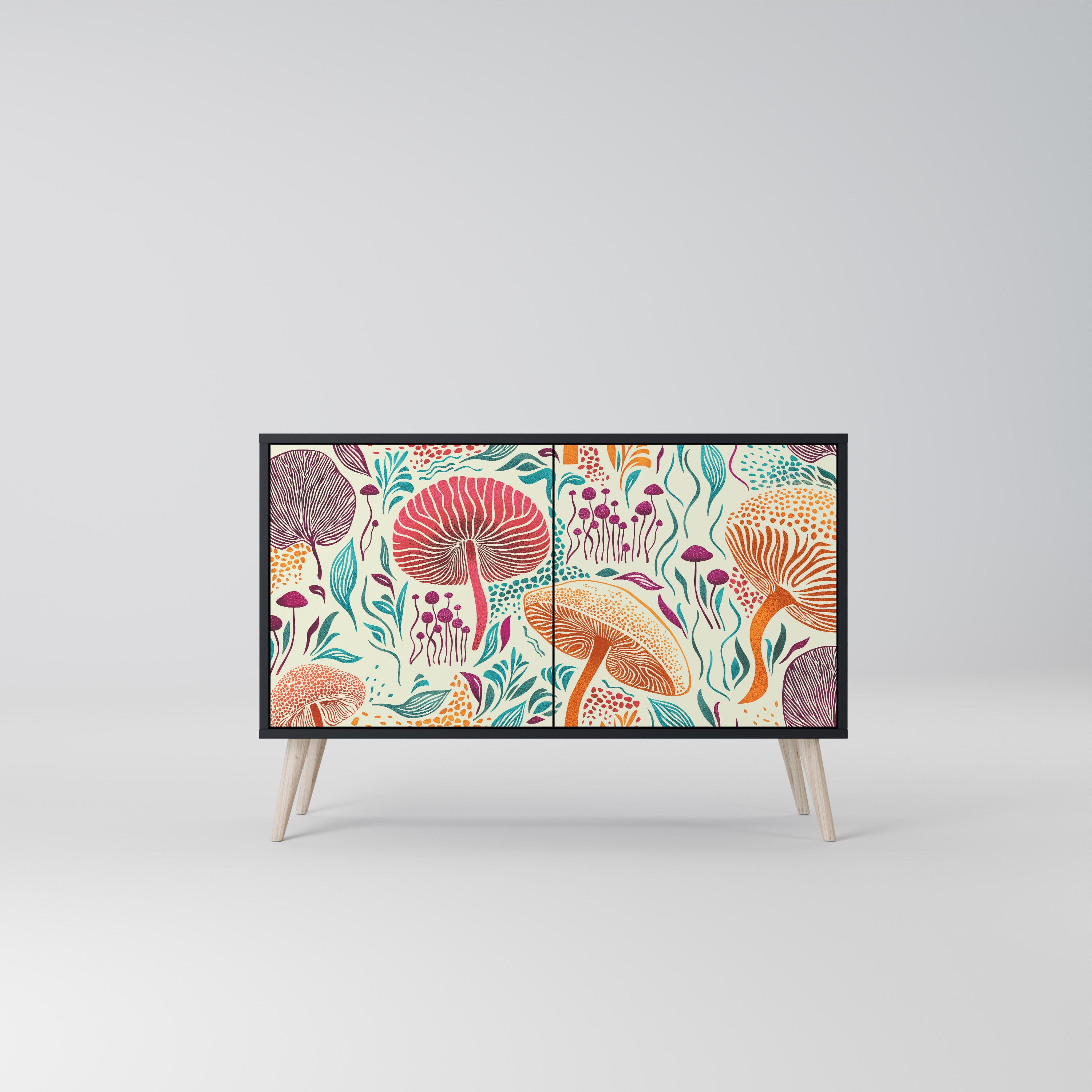 FUNGUS FANTASY 2-Door Sideboard in Black Finish