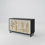 SAND SCULPTURES 2-Door Sideboard in Black Finish