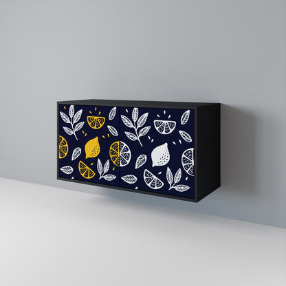 CITRUS BLACK AND WHITE Aparador de 2 Puertas