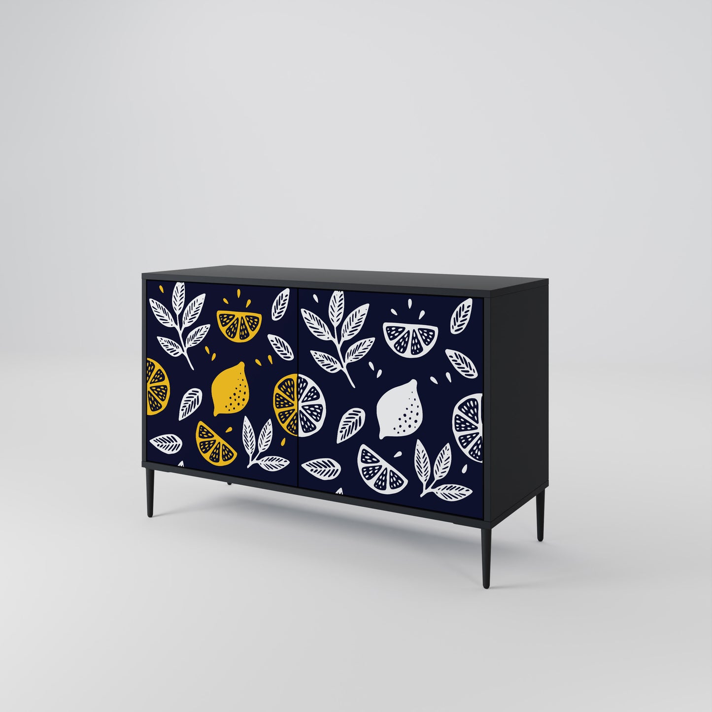 CITRUS BLACK AND WHITE Aparador de 2 Puertas