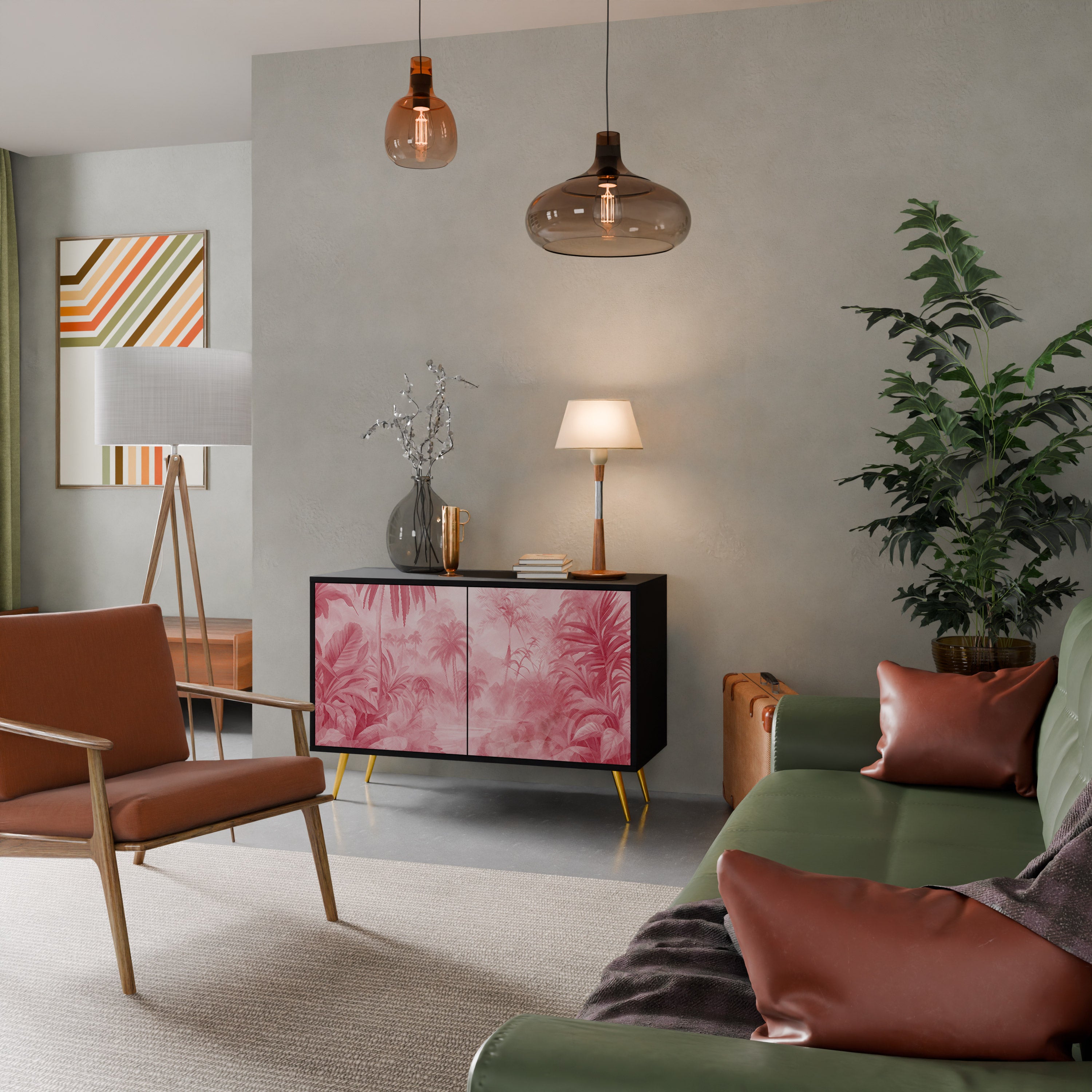 SWEET TROPICS 2-Door Sideboard in Black Finish