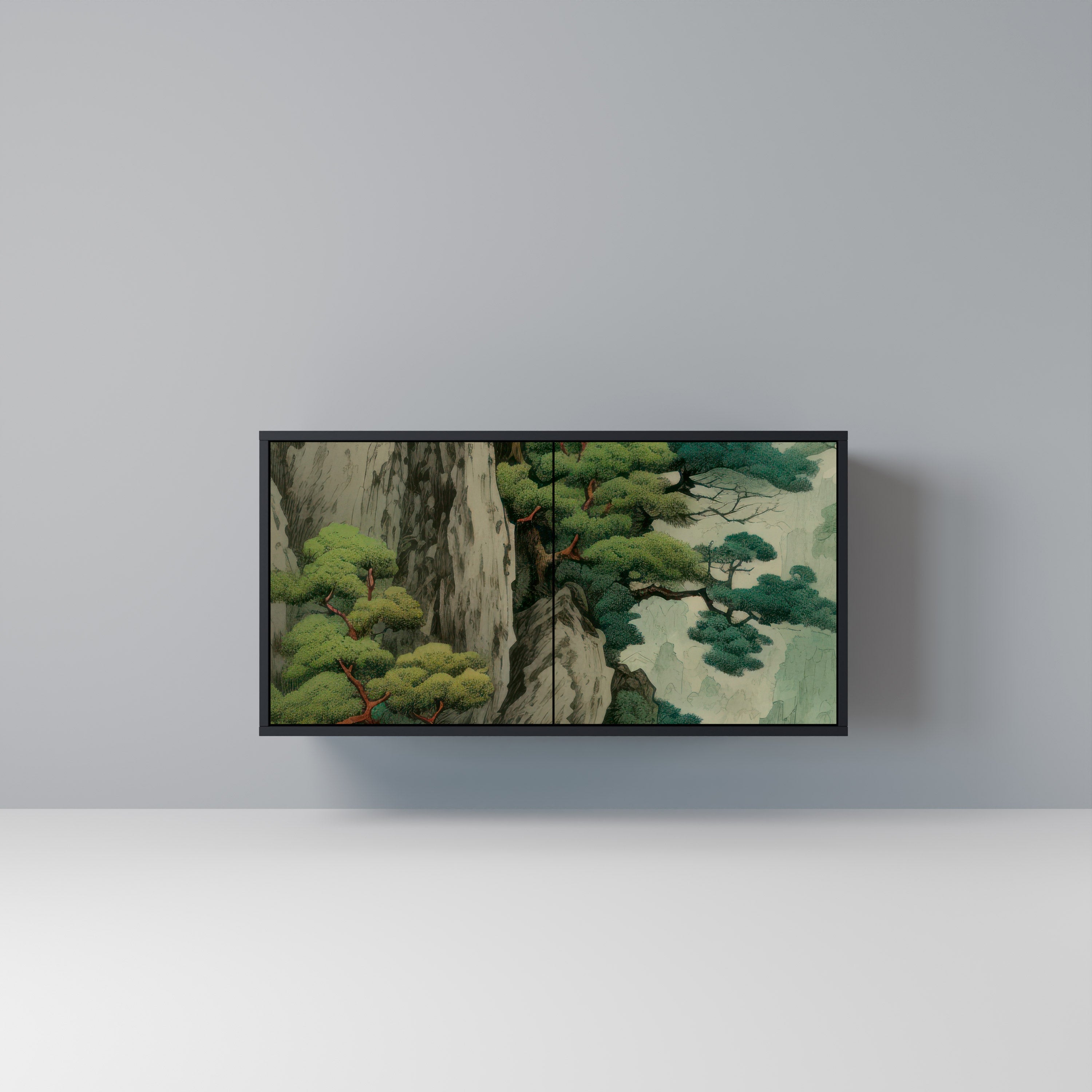 VERDURE ABYSS 2-Door Sideboard in Black Finish