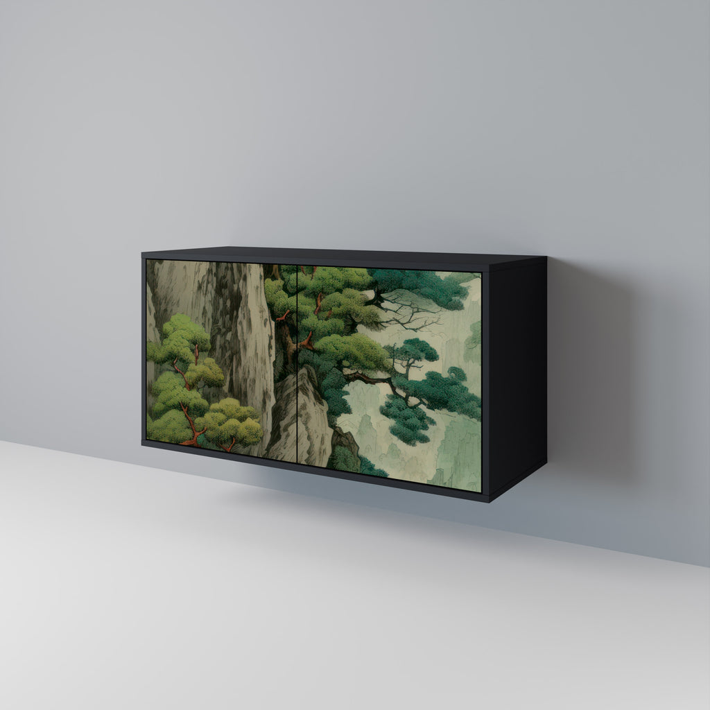 VERDURE ABYSS 2-Door Sideboard in Black Finish