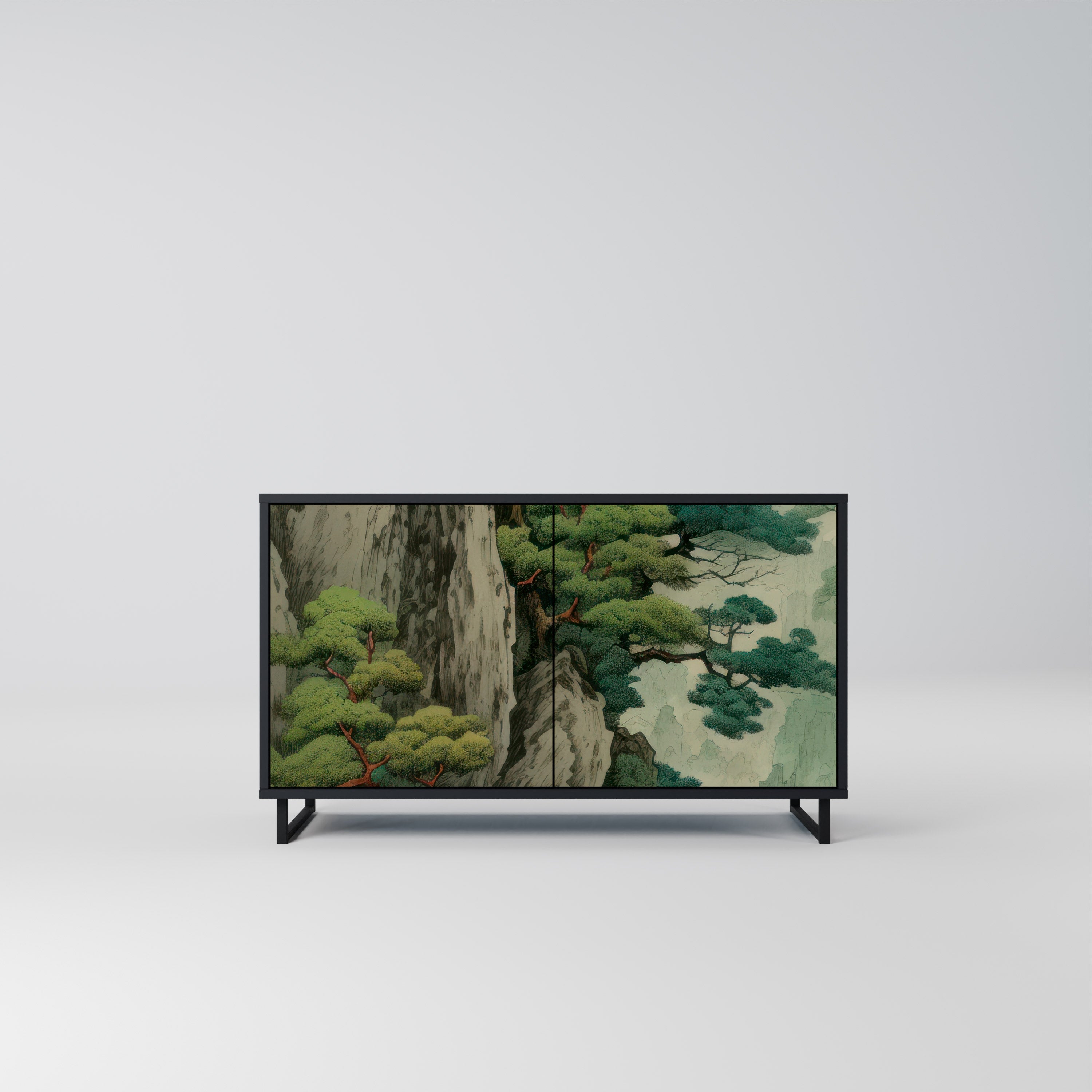 VERDURE ABYSS 2-Door Sideboard in Black Finish