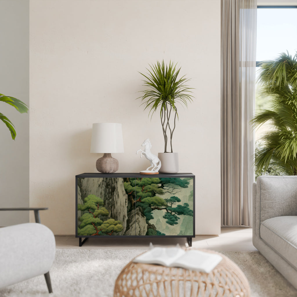 VERDURE ABYSS 2-Door Sideboard in Black Finish