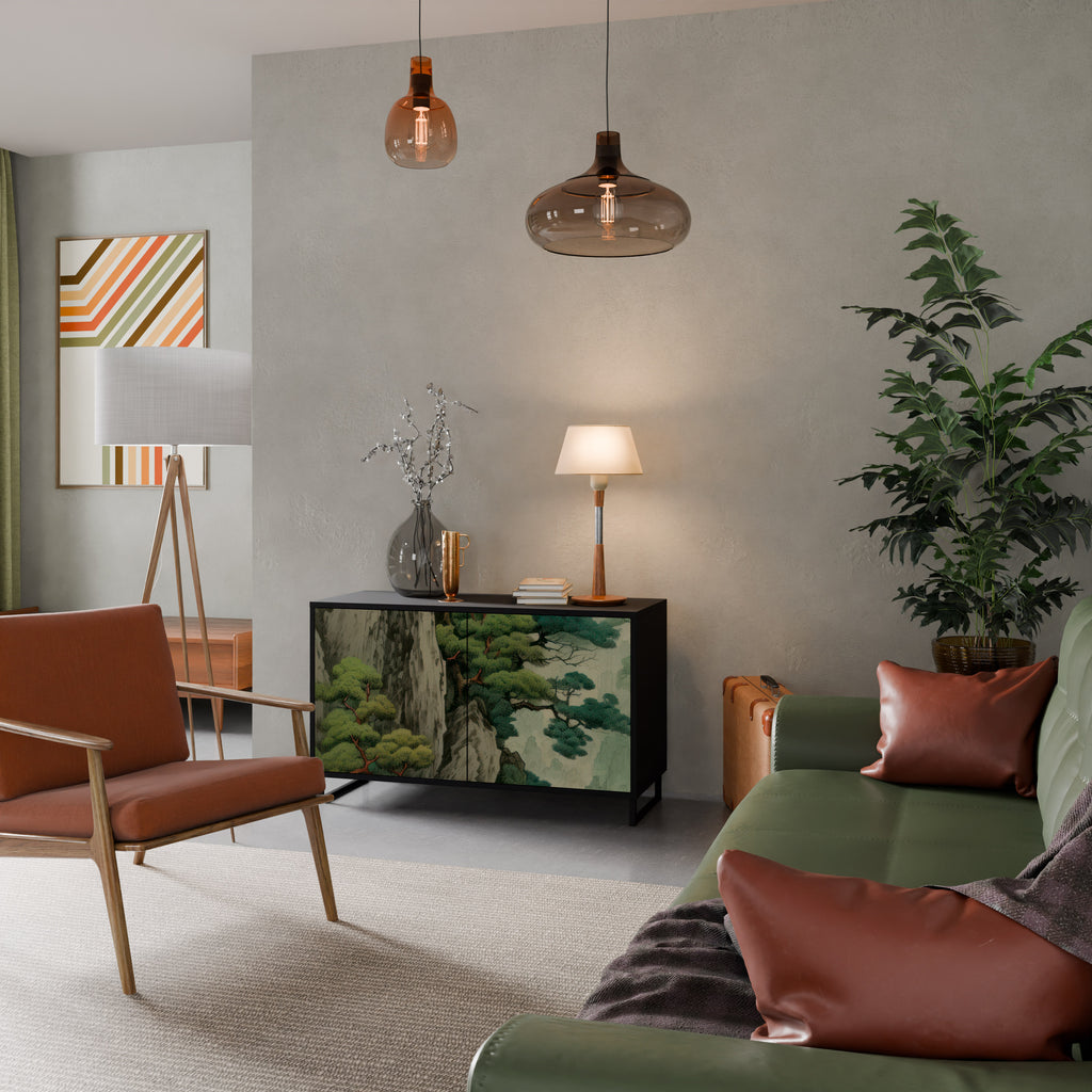 VERDURE ABYSS 2-Door Sideboard in Black Finish