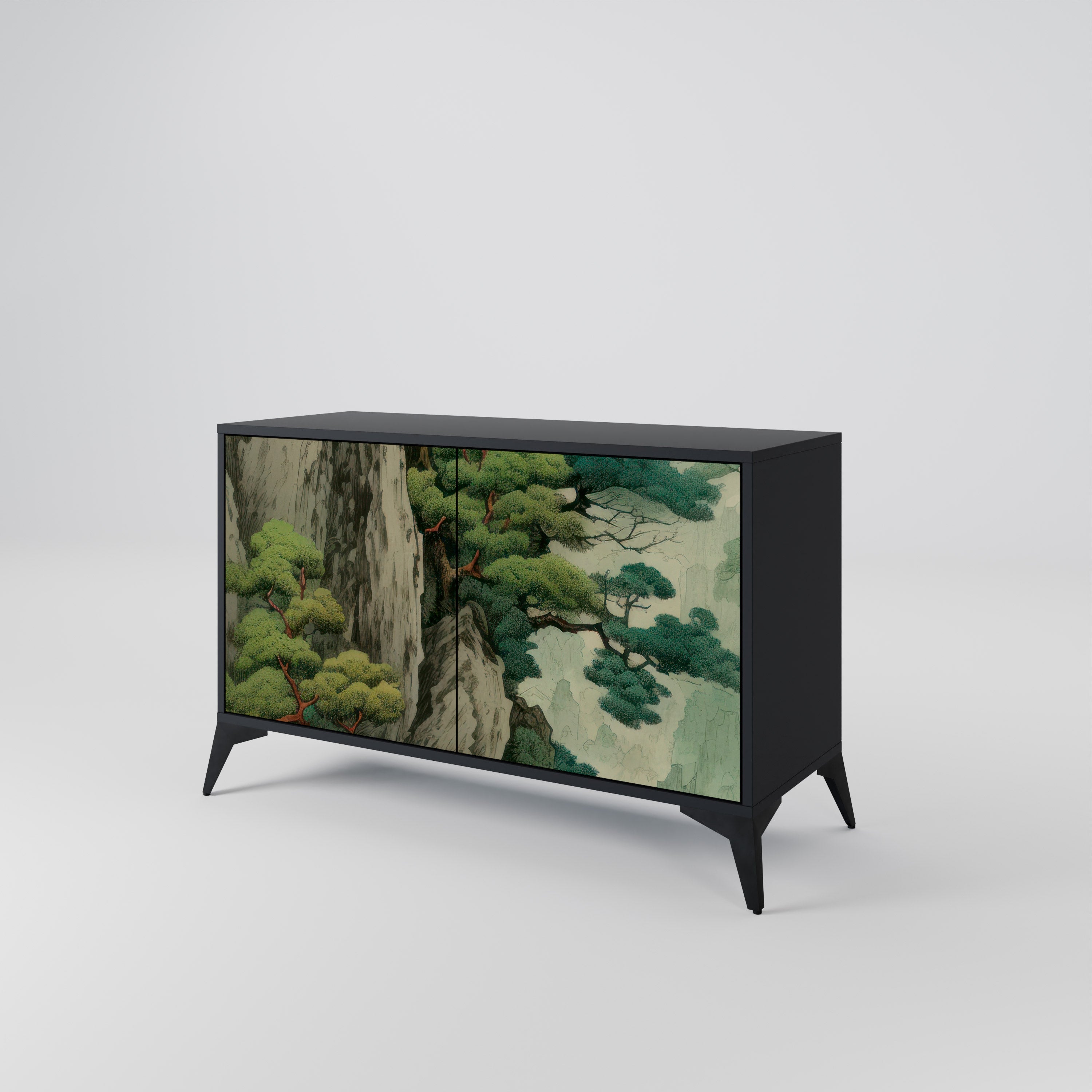 VERDURE ABYSS 2-Door Sideboard in Black Finish