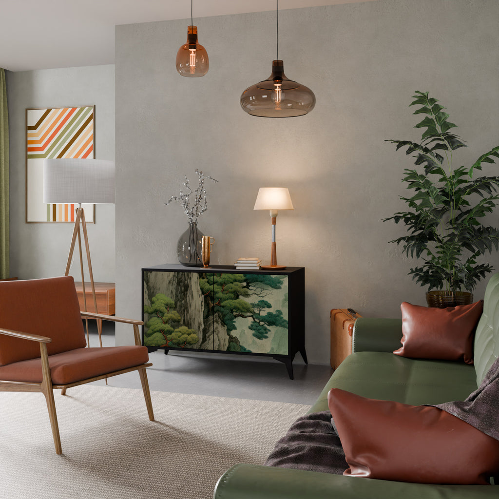 VERDURE ABYSS 2-Door Sideboard in Black Finish