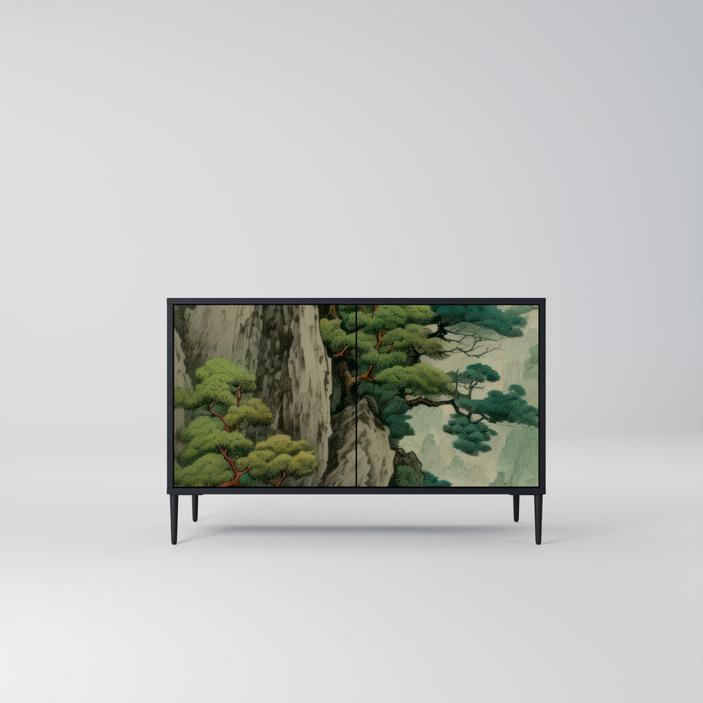 VERDURE ABYSS 2-Door Sideboard in Black Finish