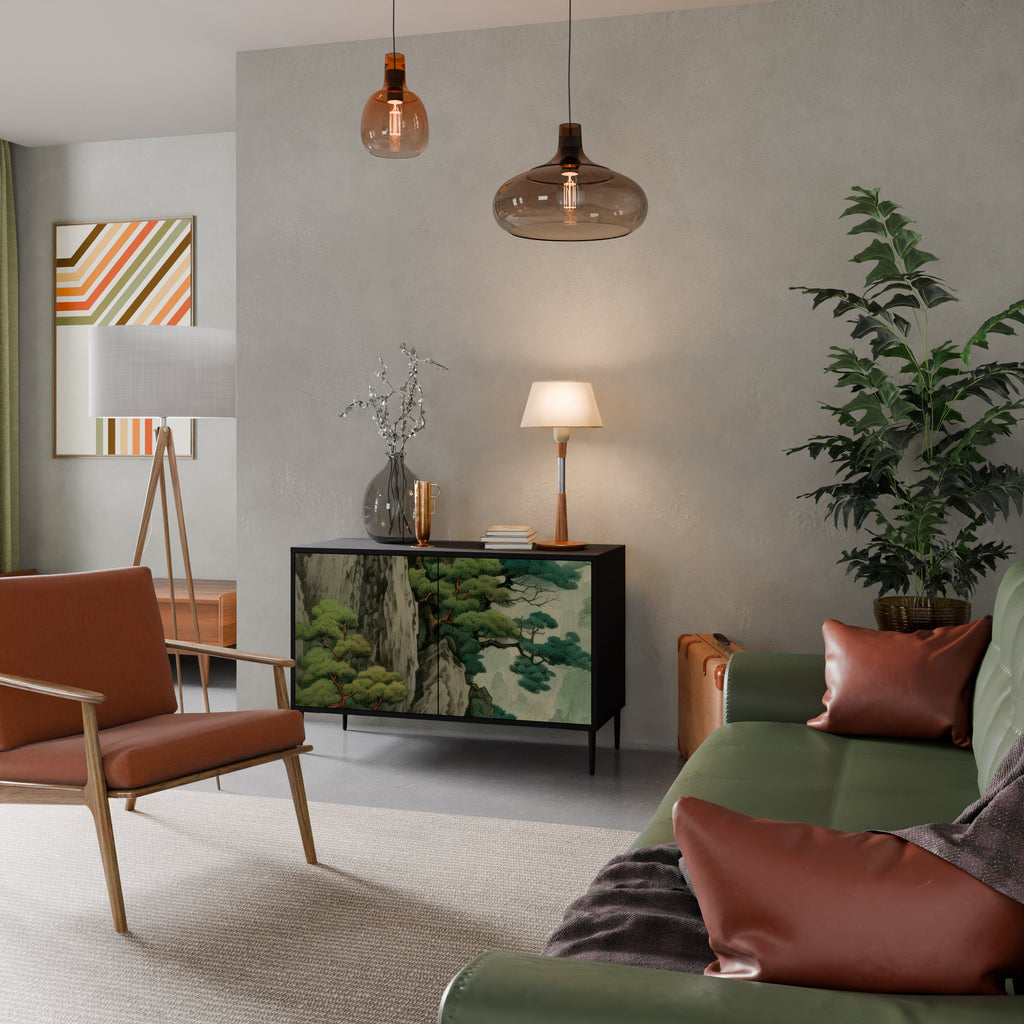 VERDURE ABYSS 2-Door Sideboard in Black Finish