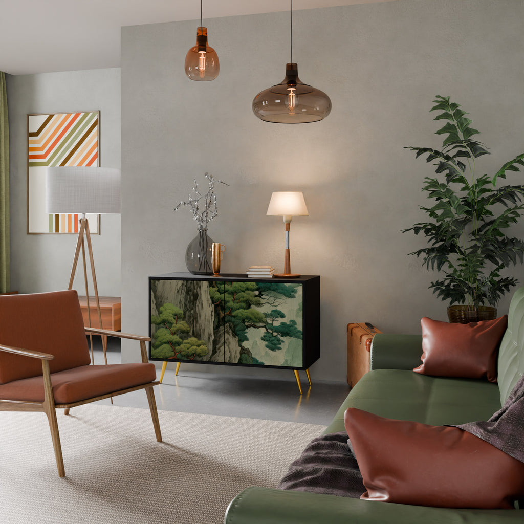 VERDURE ABYSS 2-Door Sideboard in Black Finish