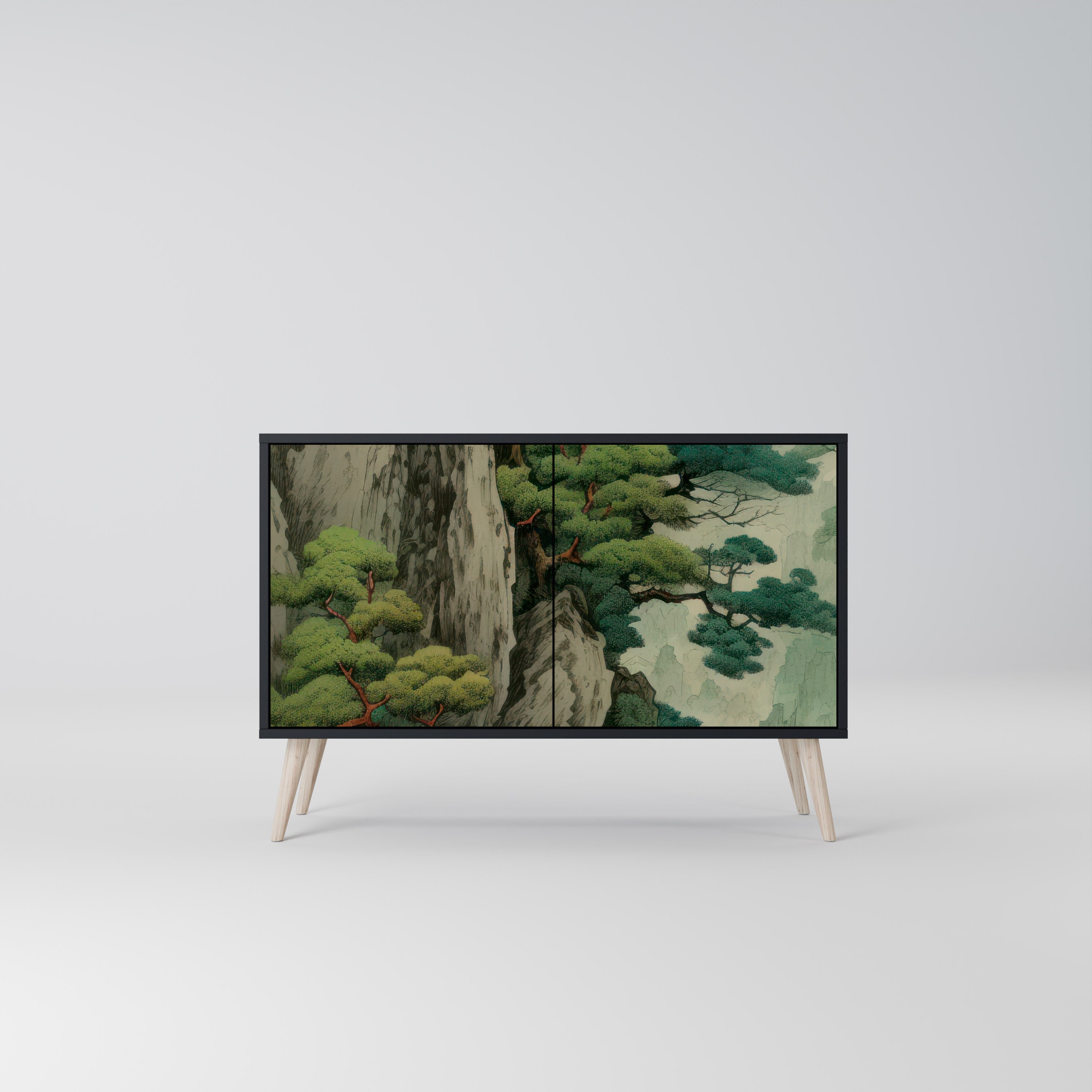 VERDURE ABYSS 2-Door Sideboard in Black Finish