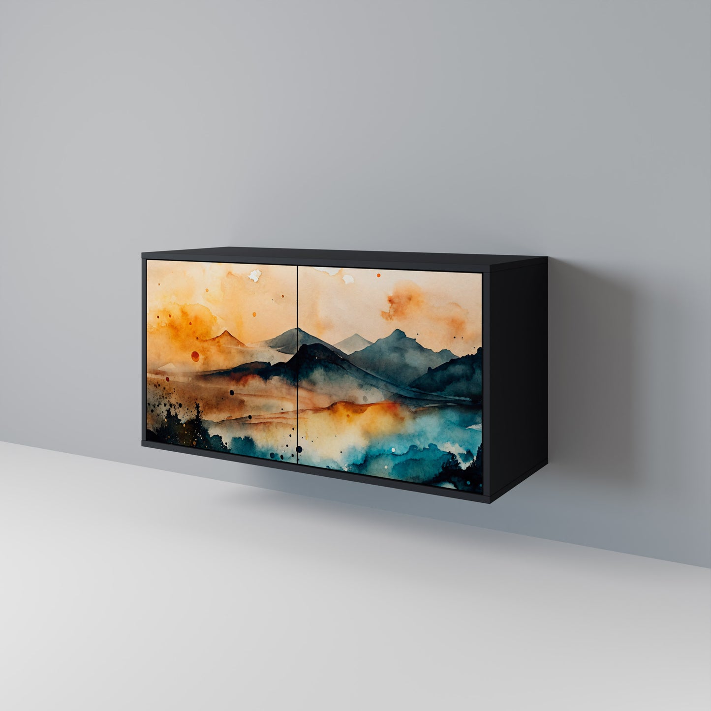 OMINOUS MOUNTAINS Aparador de 2 Puertas