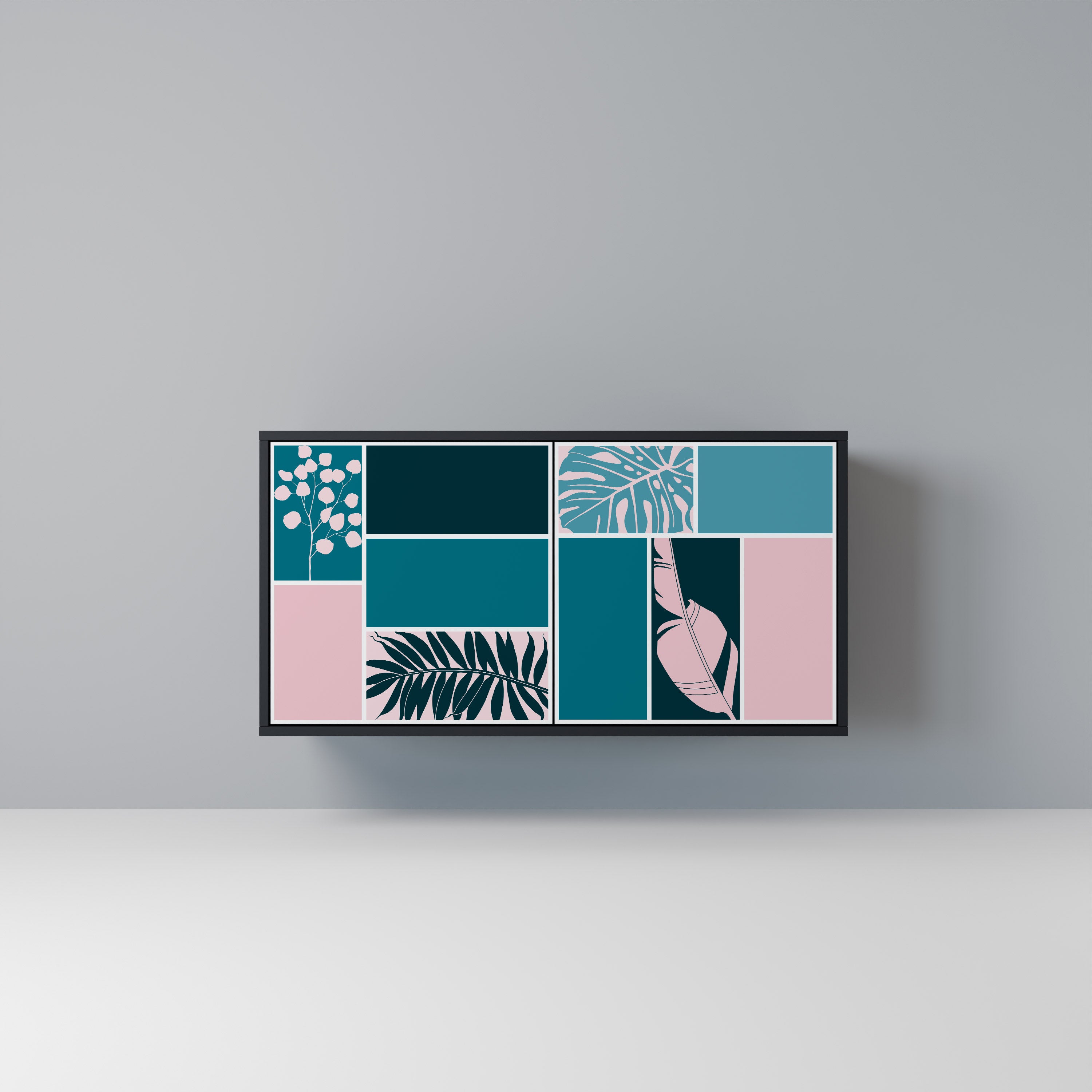 COMBINATION OF SHAPES 2-Door Sideboard in Black Finish