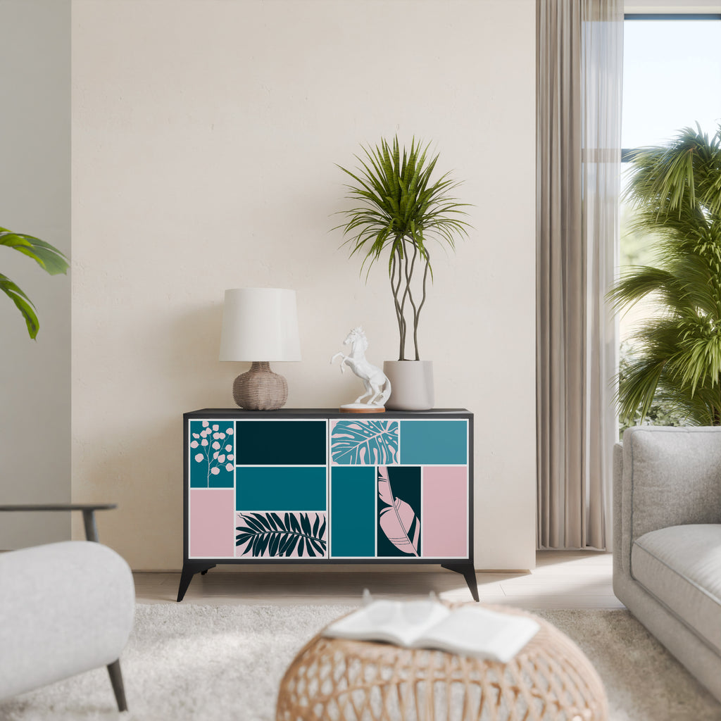 COMBINATION OF SHAPES 2-Door Sideboard in Black Finish