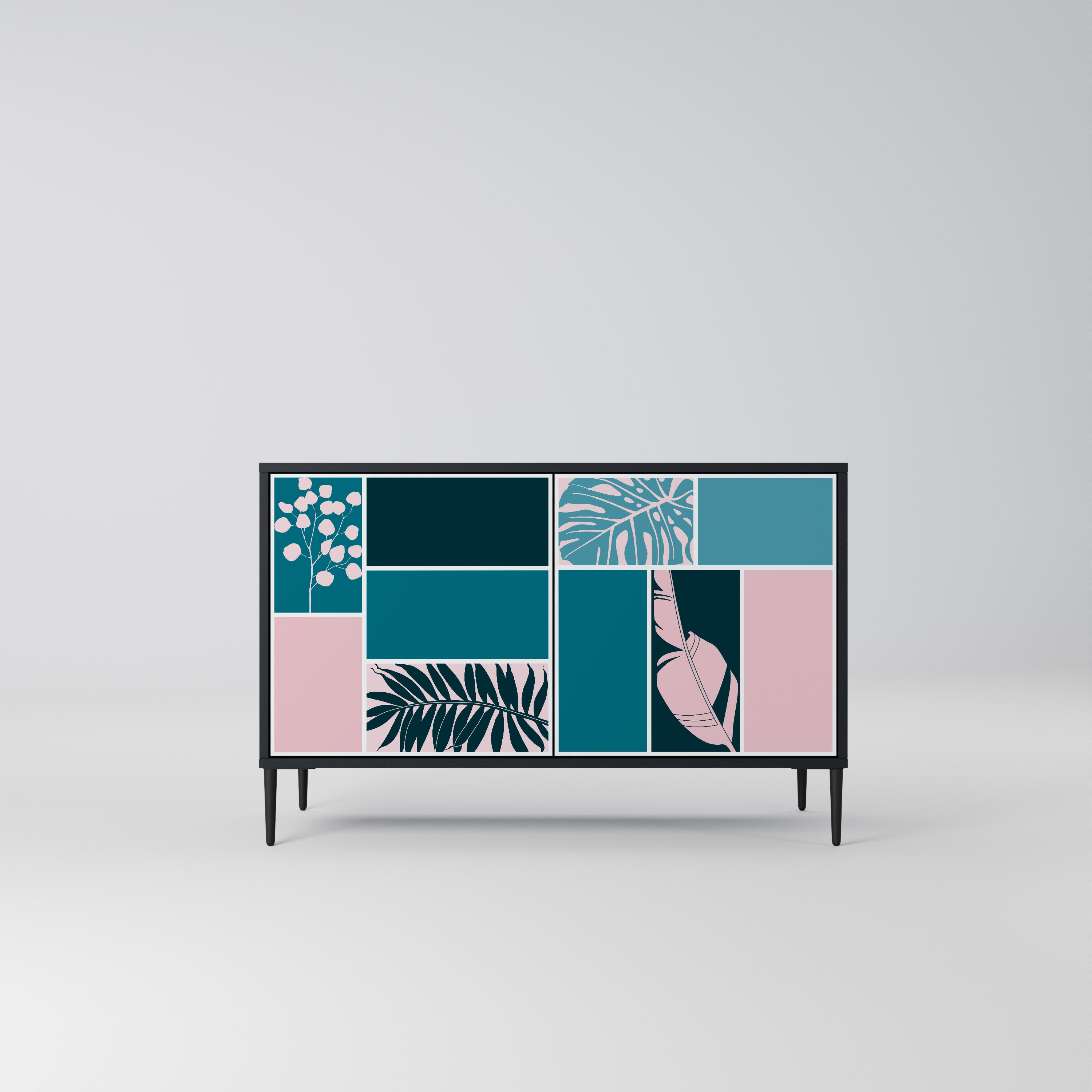 COMBINATION OF SHAPES 2-Door Sideboard in Black Finish