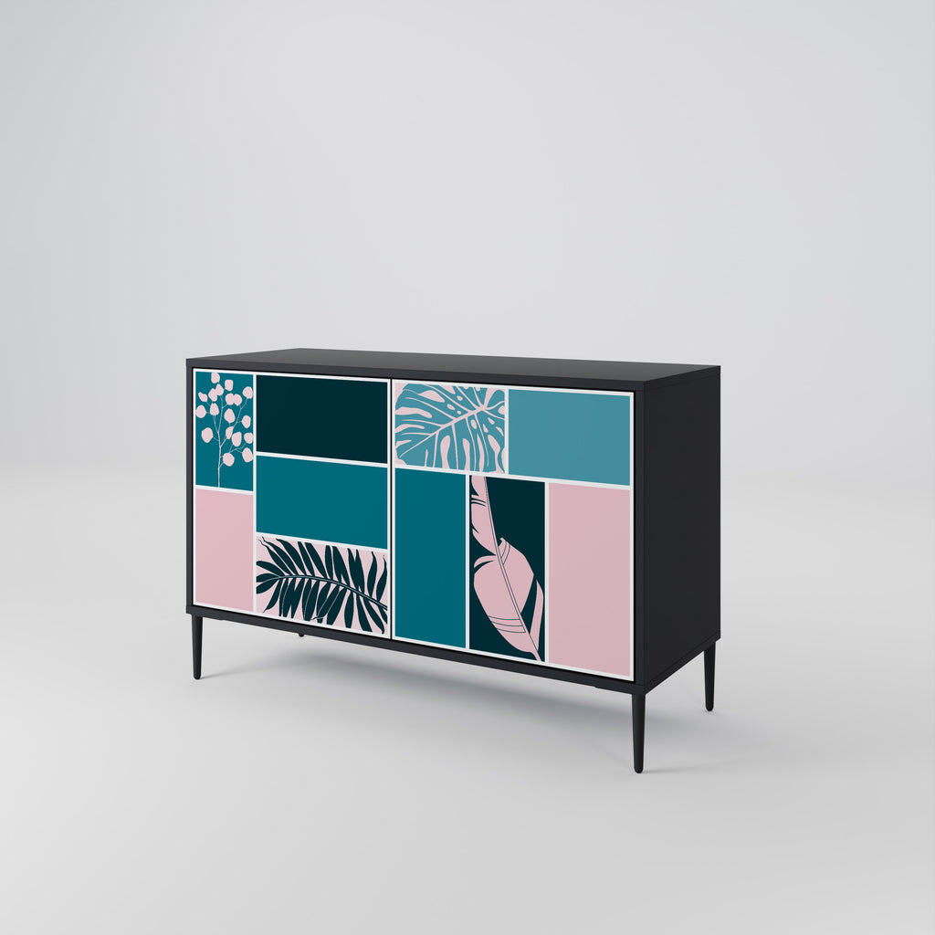 COMBINATION OF SHAPES 2-Door Sideboard in Black Finish