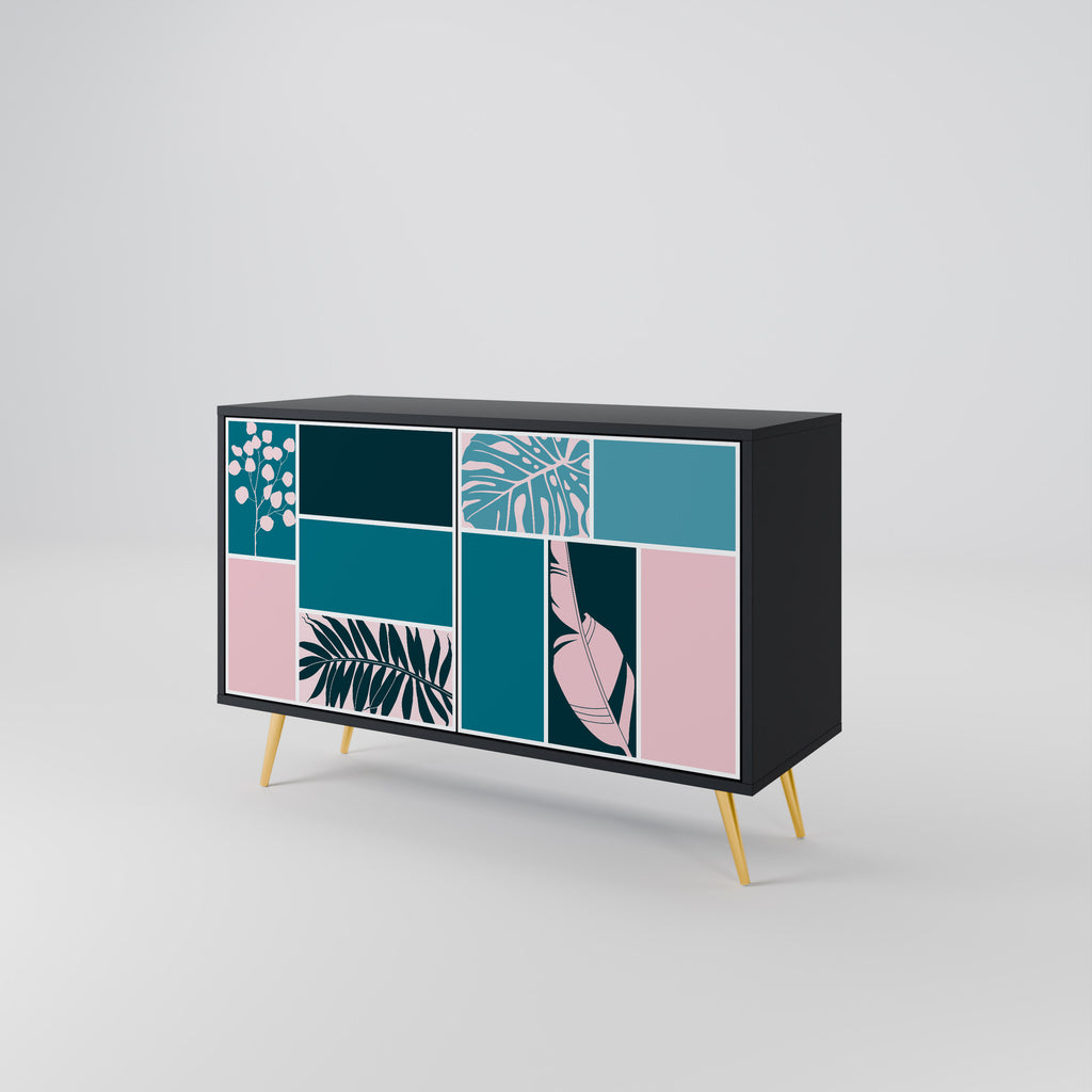 COMBINATION OF SHAPES 2-Door Sideboard in Black Finish