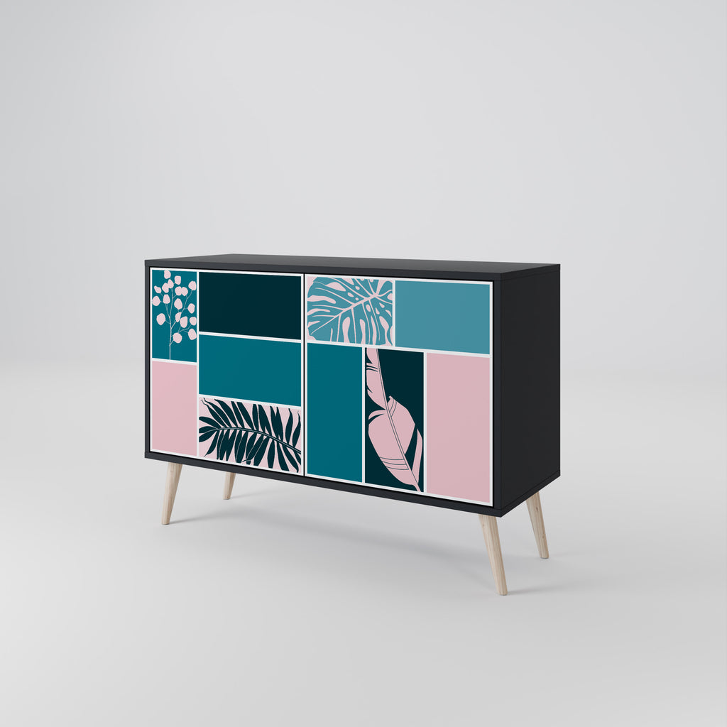 COMBINATION OF SHAPES 2-Door Sideboard in Black Finish