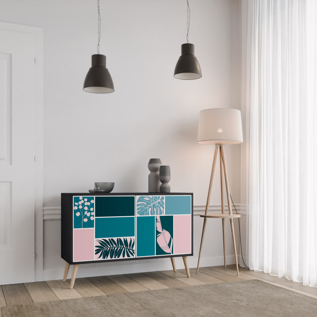 COMBINATION OF SHAPES 2-Door Sideboard in Black Finish