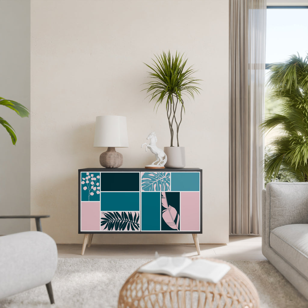 COMBINATION OF SHAPES 2-Door Sideboard in Black Finish