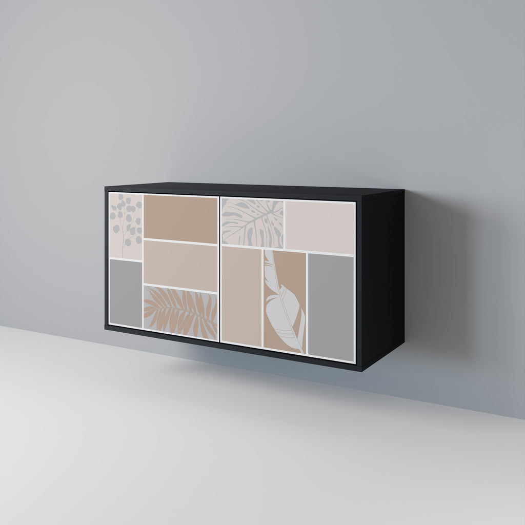 TROPICAL SHAPES 2-Door Sideboard in Black Finish