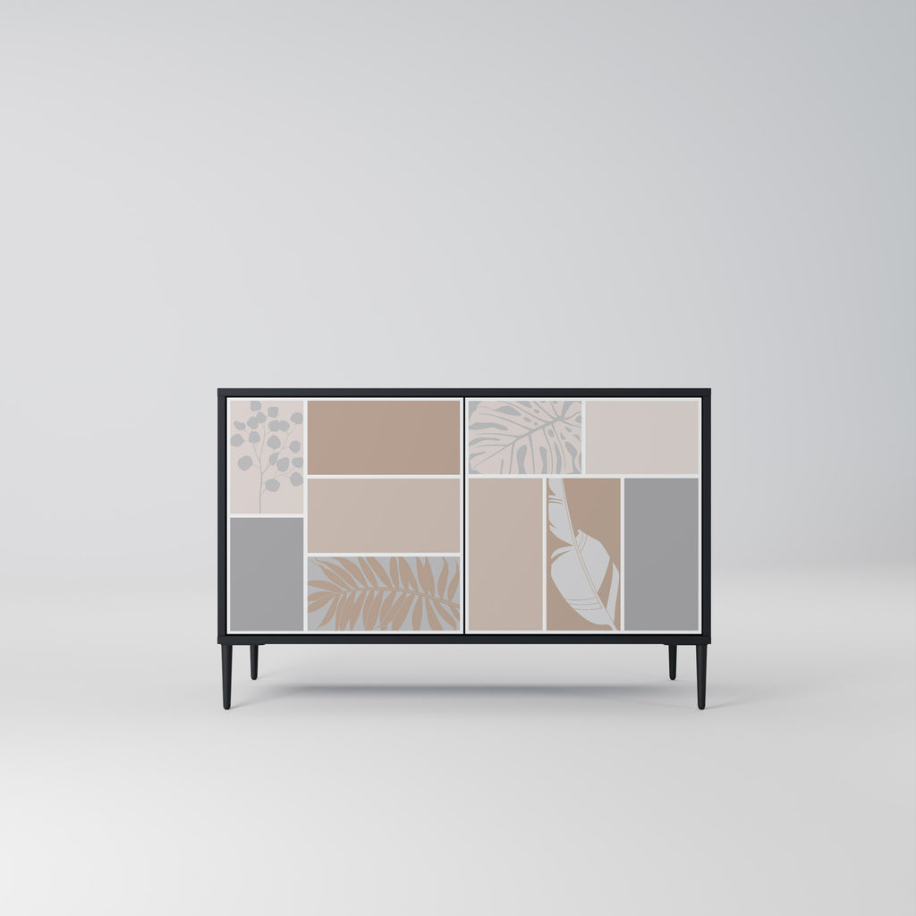 TROPICAL SHAPES 2-Door Sideboard in Black Finish
