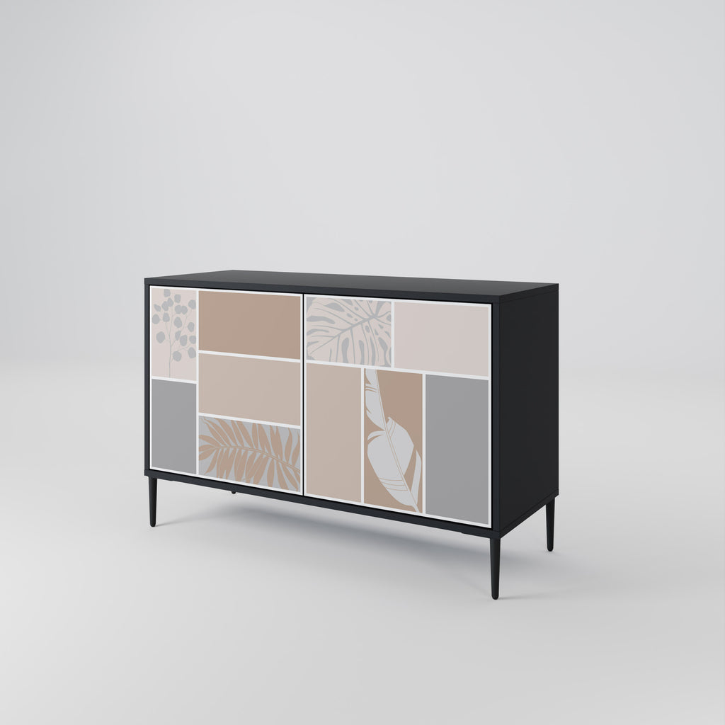 TROPICAL SHAPES 2-Door Sideboard in Black Finish