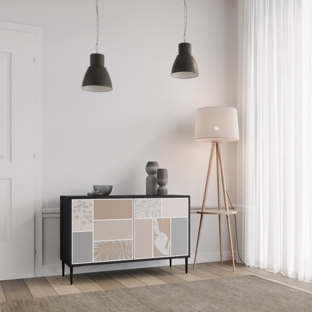 TROPICAL SHAPES 2-Door Sideboard in Black Finish