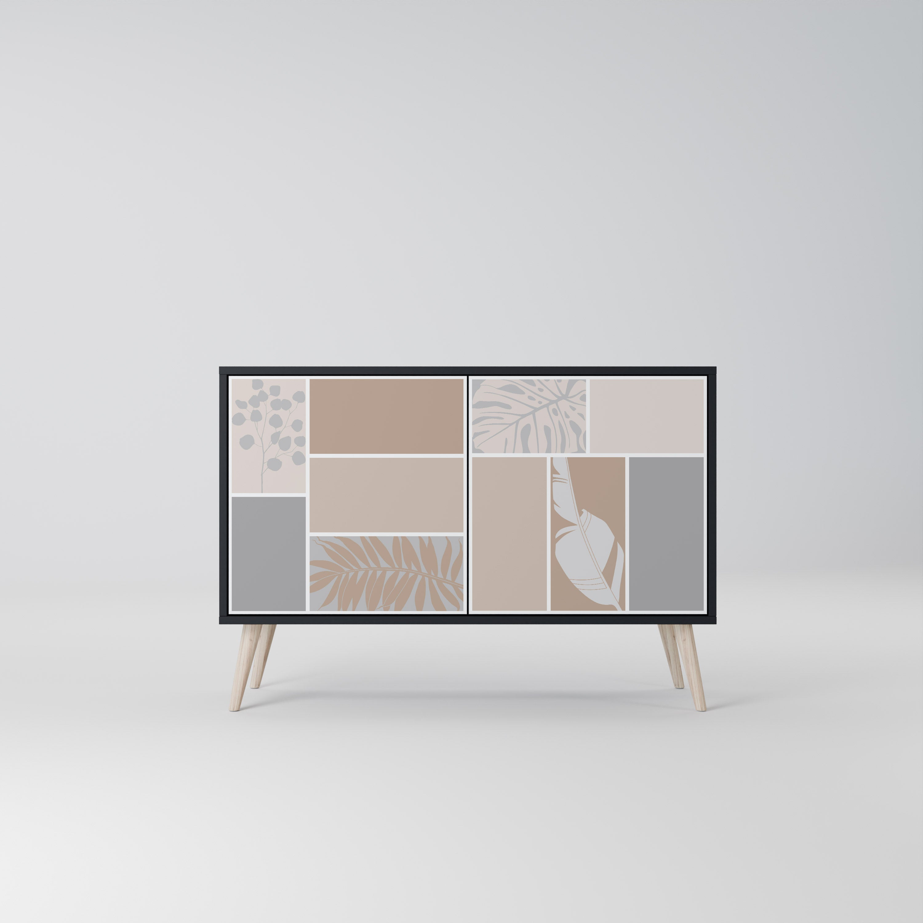 TROPICAL SHAPES 2-Door Sideboard in Black Finish