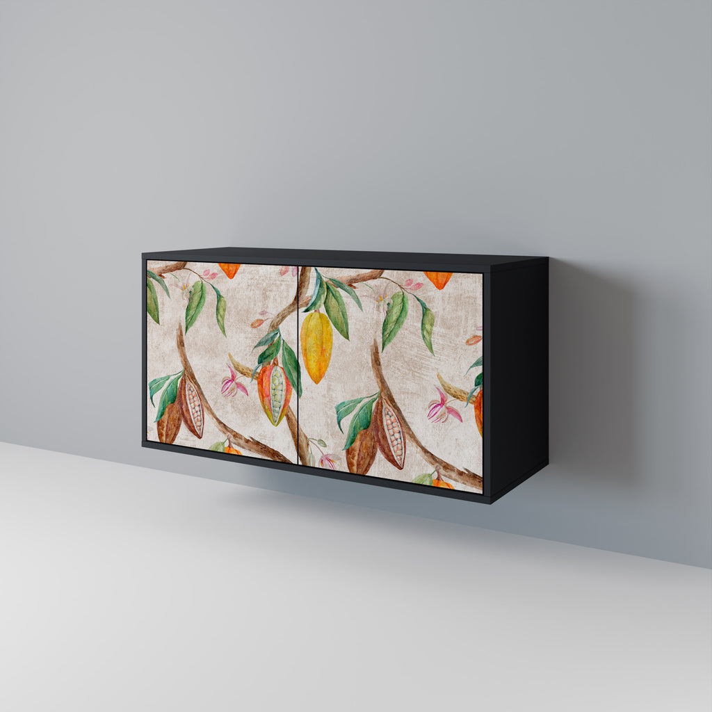 COCOA FRUITS 2-Door Sideboard in Black Finish