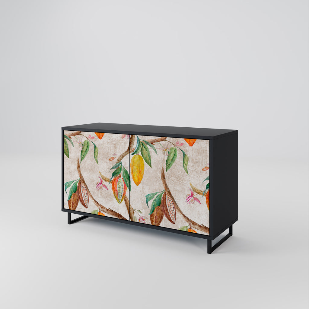 COCOA FRUITS 2-Door Sideboard in Black Finish