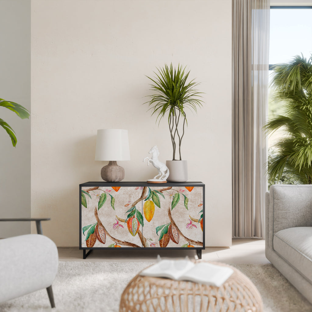 COCOA FRUITS 2-Door Sideboard in Black Finish