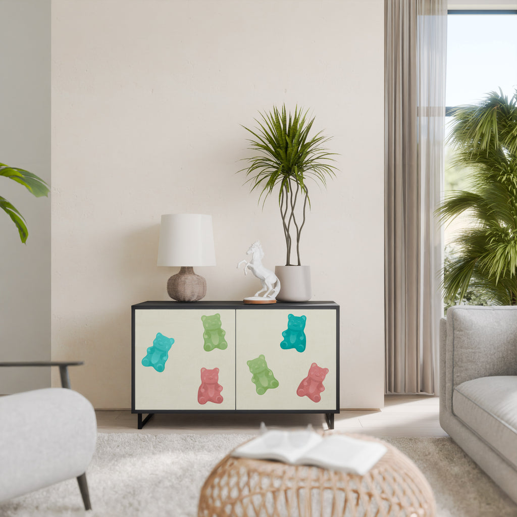 GUMMY BEARS 2-Door Sideboard in Black Finish