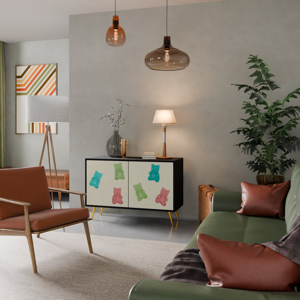 GUMMY BEARS 2-Door Sideboard in Black Finish