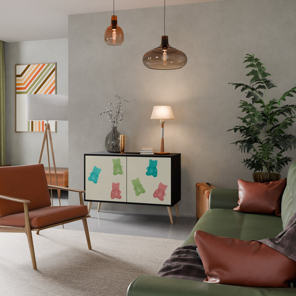 GUMMY BEARS 2-Door Sideboard in Black Finish