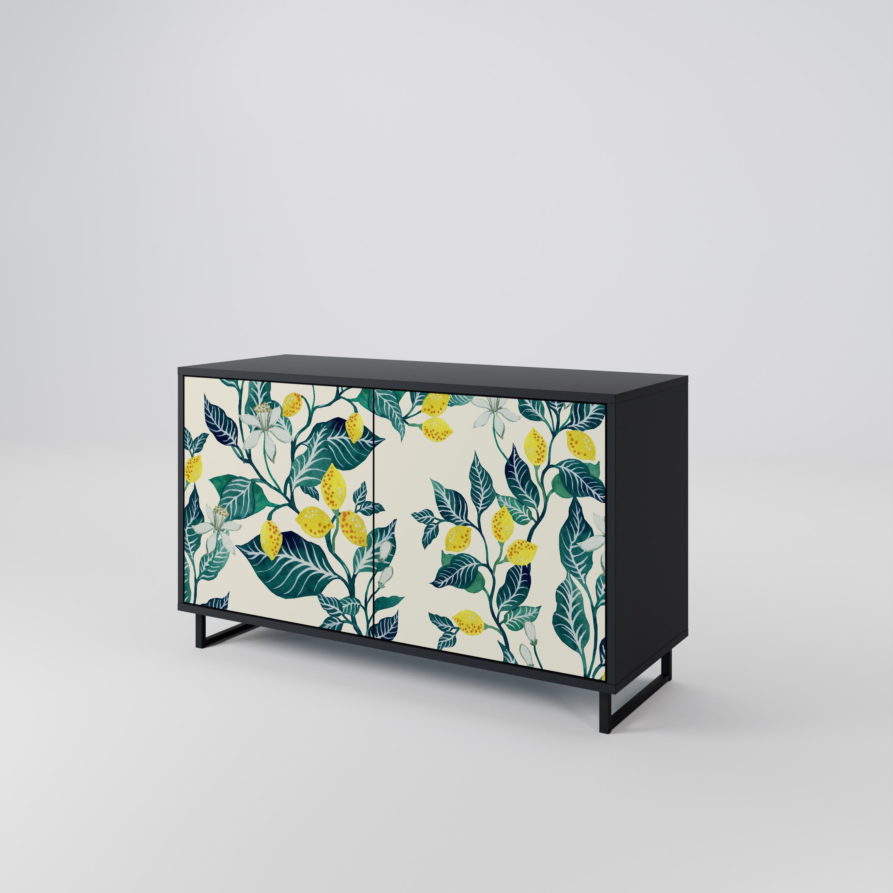LEMON TREE 2-Door Sideboard in Black Finish