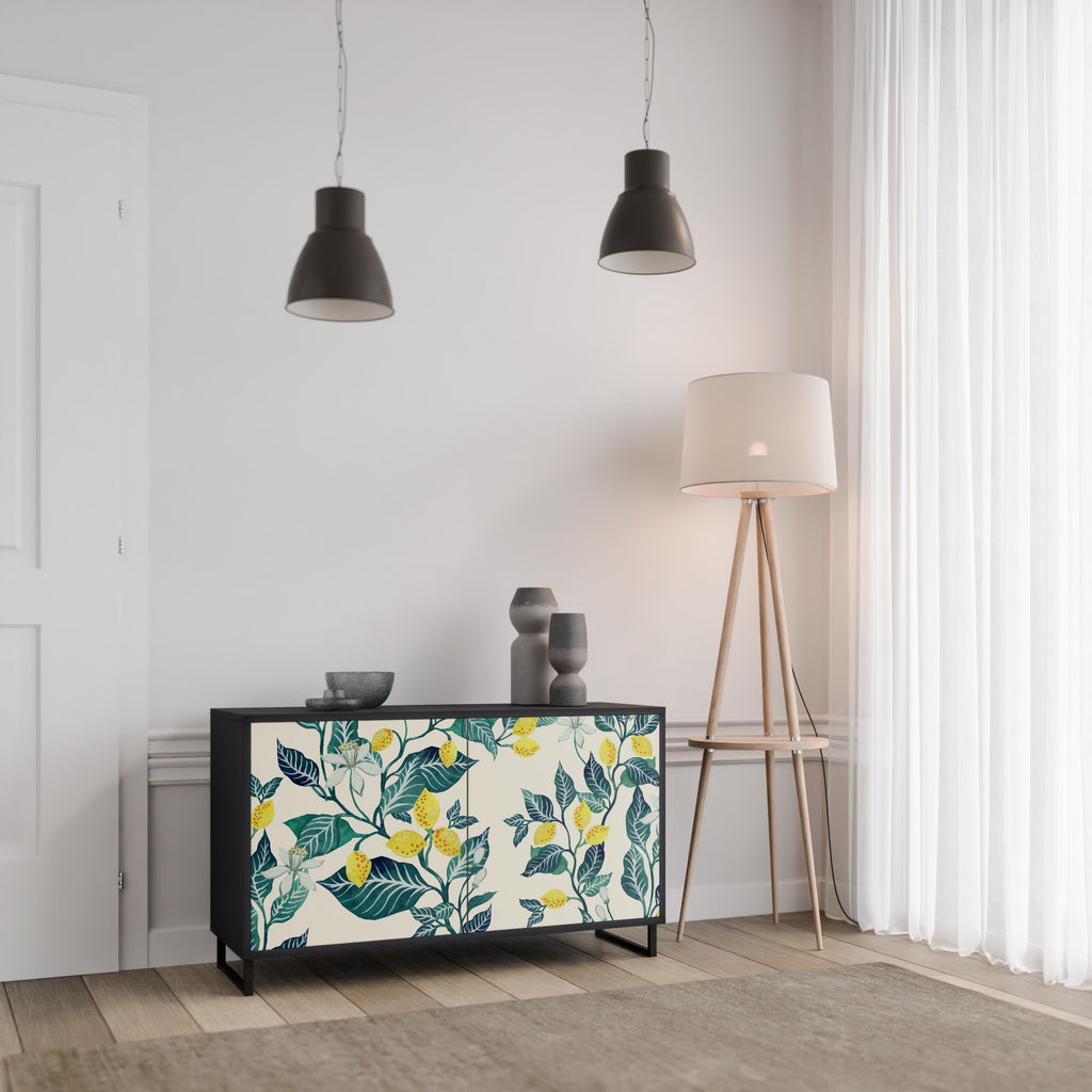 LEMON TREE 2-Door Sideboard in Black Finish