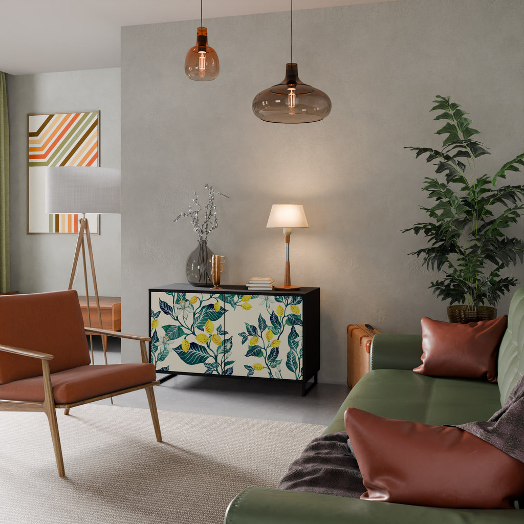 LEMON TREE 2-Door Sideboard in Black Finish