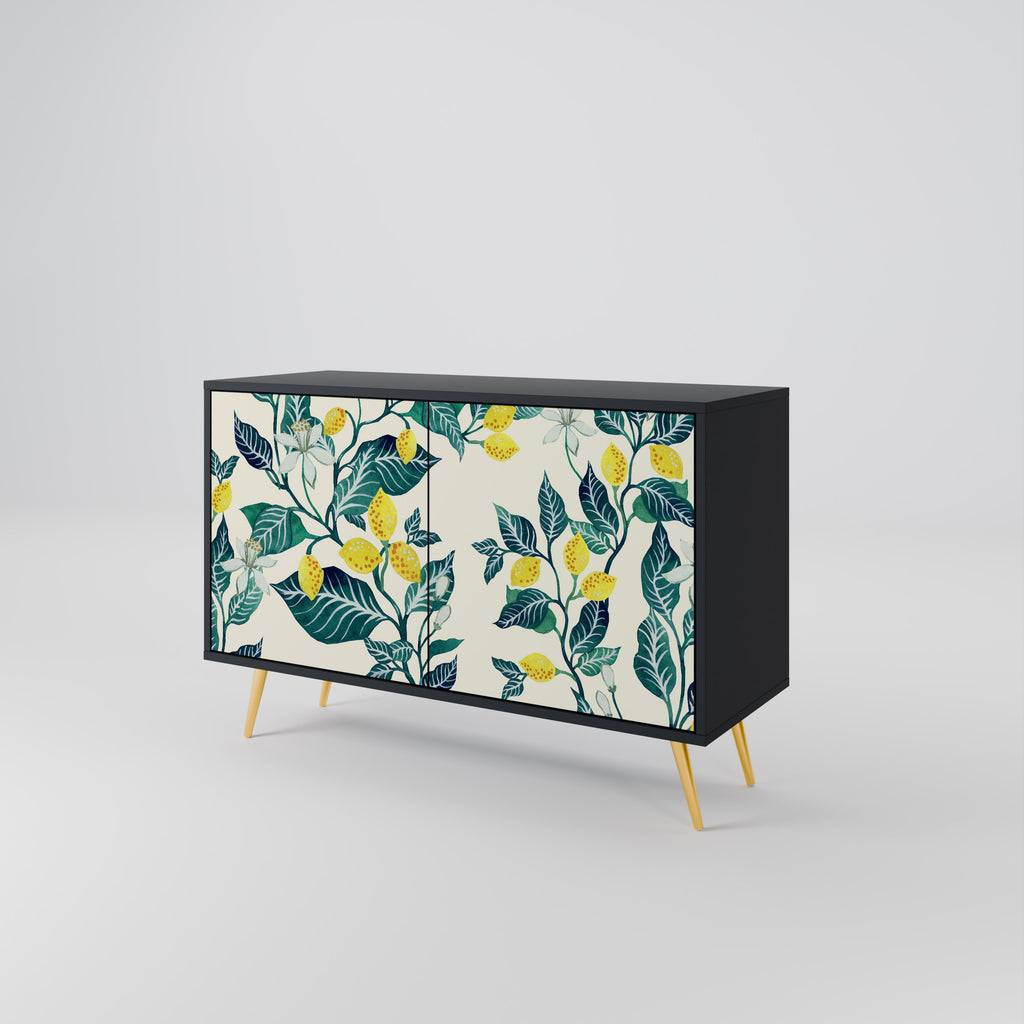 LEMON TREE 2-Door Sideboard in Black Finish