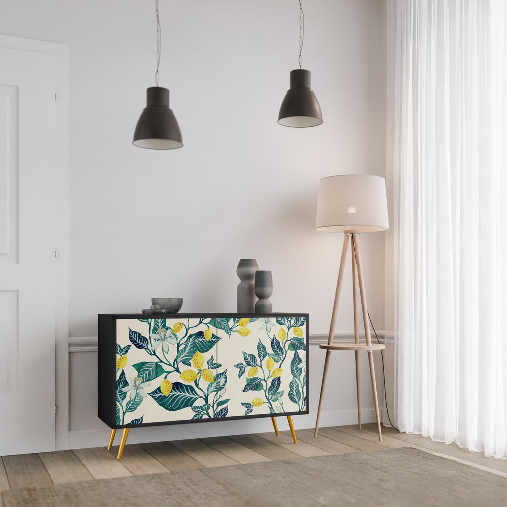 LEMON TREE 2-Door Sideboard in Black Finish