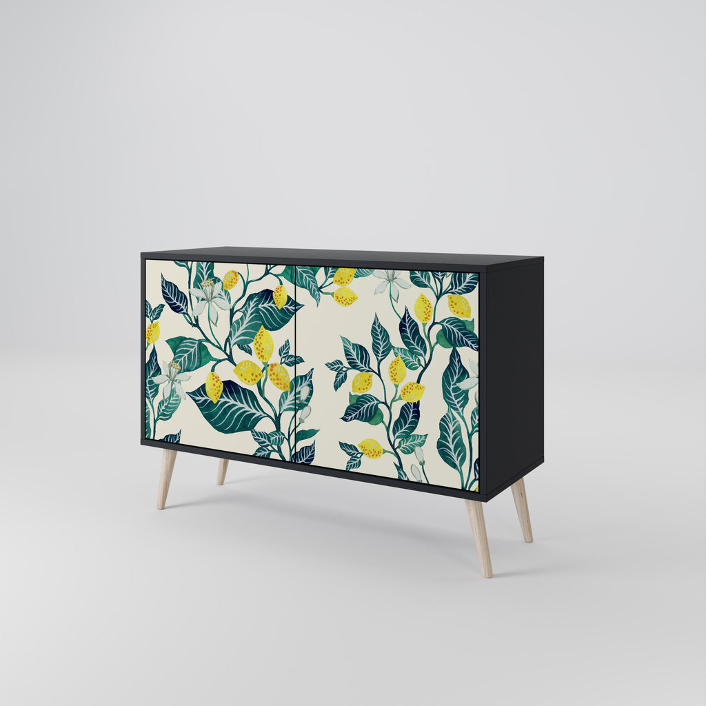 LEMON TREE 2-Door Sideboard in Black Finish