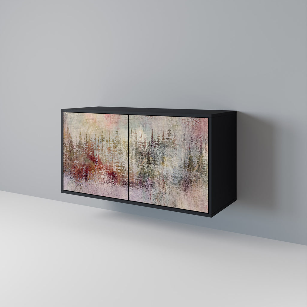 VEILED SUMMIT 2-Door Sideboard in Black Finish