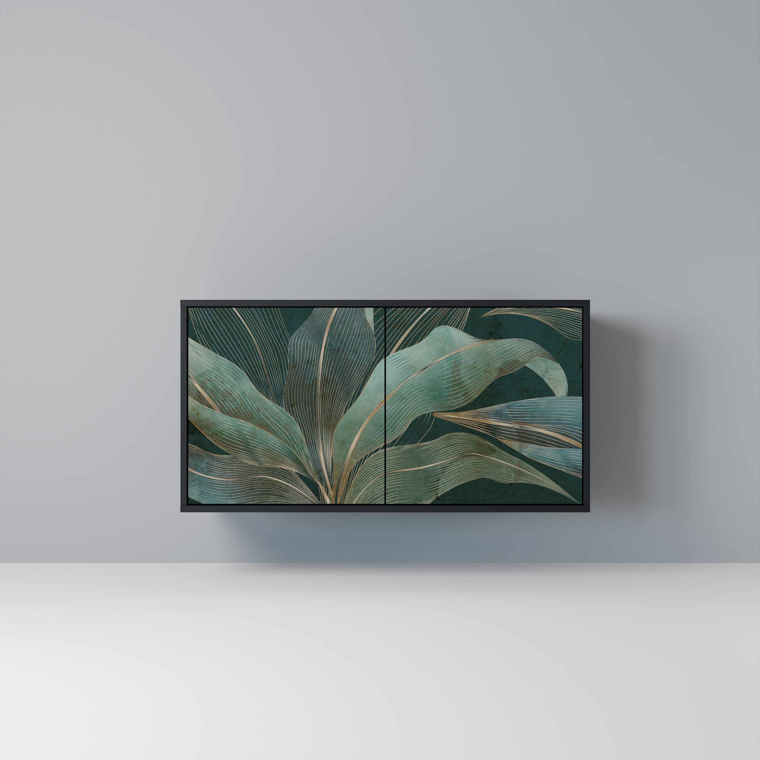 ROYAL GREEN 2-Door Sideboard in Black Finish