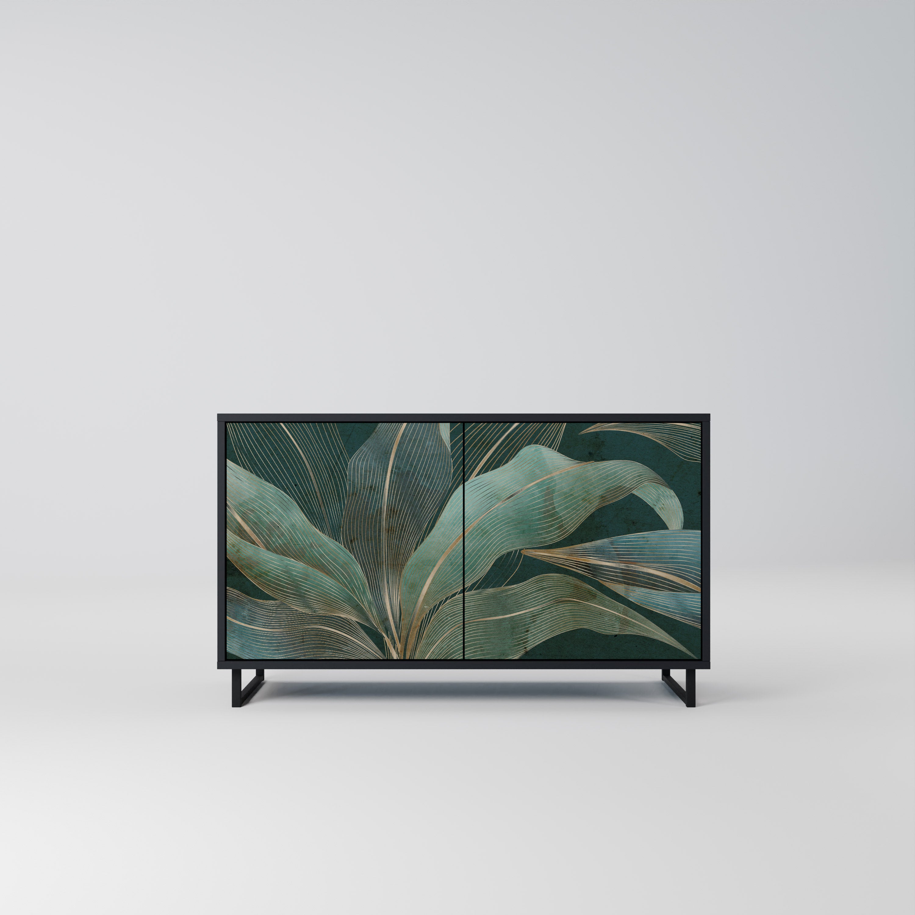 ROYAL GREEN 2-Door Sideboard in Black Finish