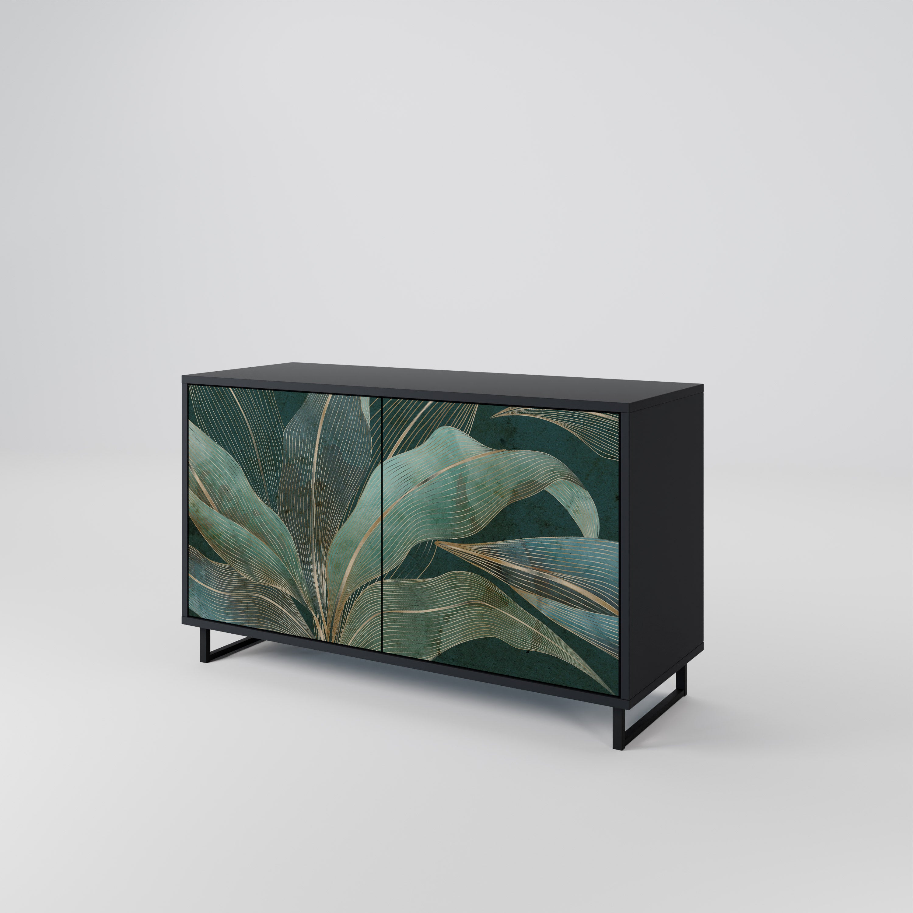 ROYAL GREEN 2-Door Sideboard in Black Finish