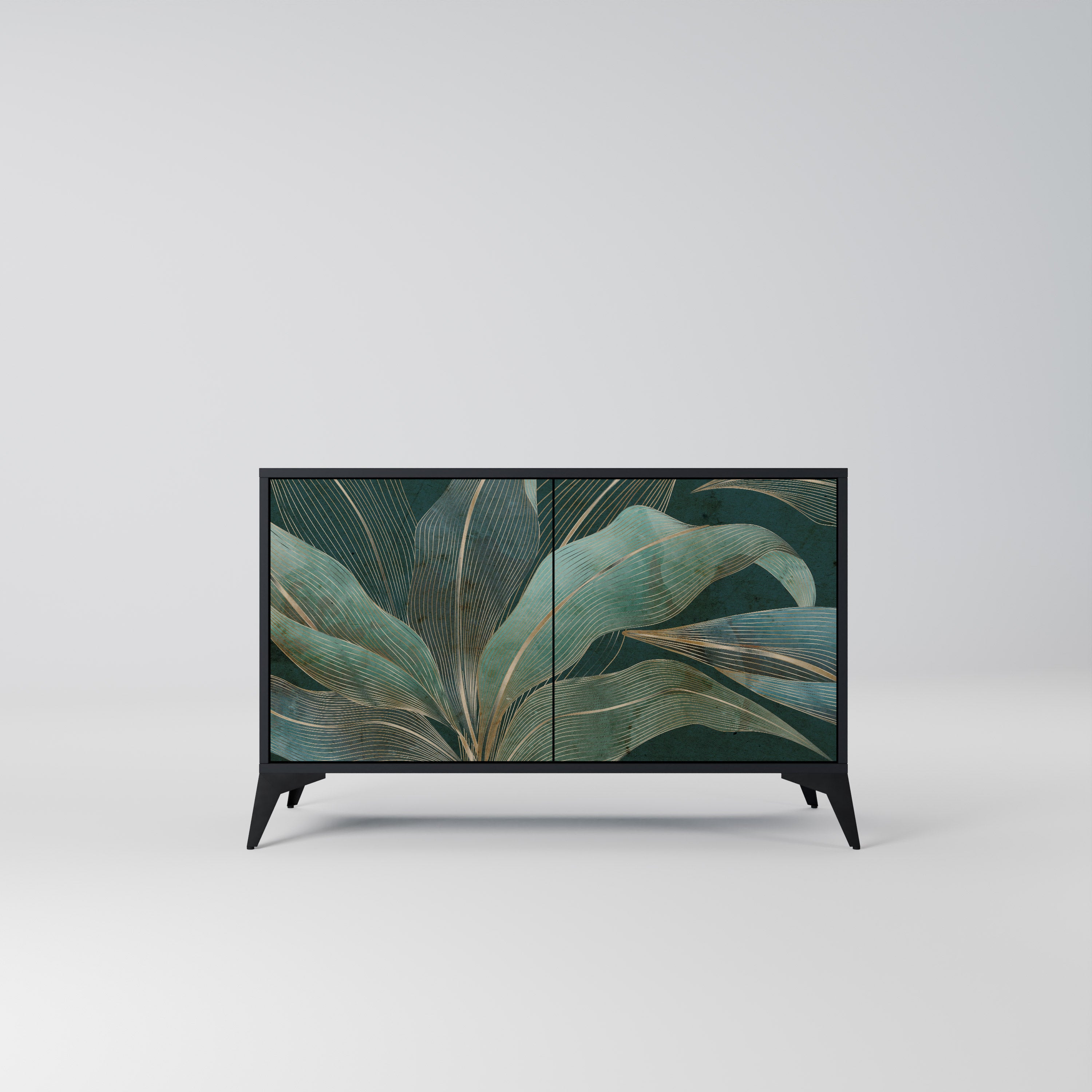 ROYAL GREEN 2-Door Sideboard in Black Finish